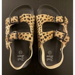 First Steps Toddler Footbed Summer Sandal Little Girls 10 Leopard Faux‎ Fur